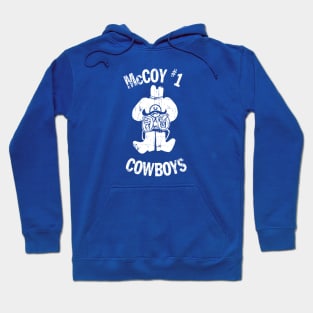 McCoy Elementary Cowboys Vintage Retro Distressed White Hoodie